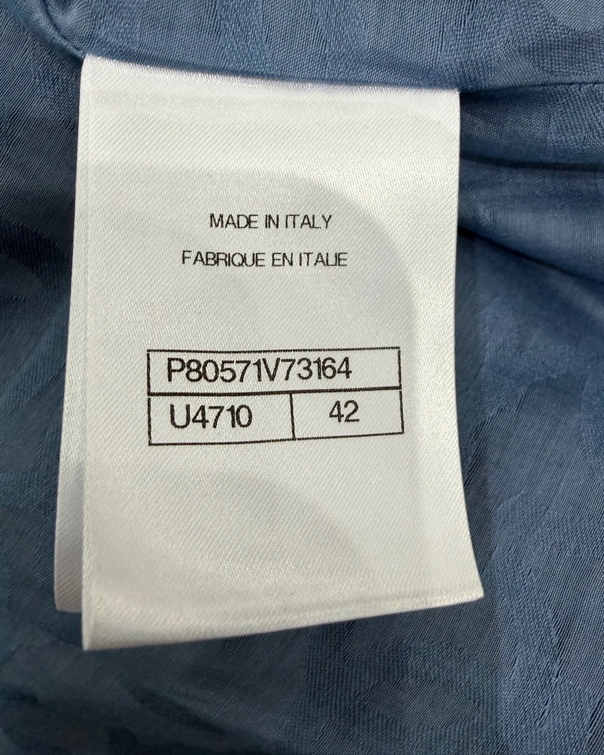 Chanel 25A Corduroy Jacket Blue FR 42