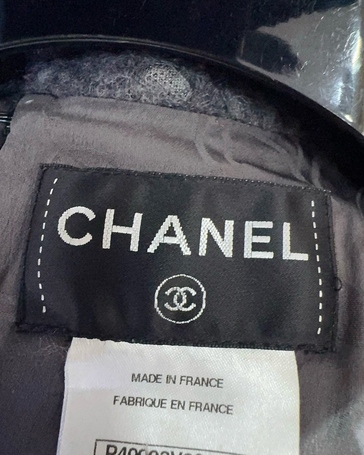 Chanel 14B Tweed Mid-Length Dress Grey FR 34