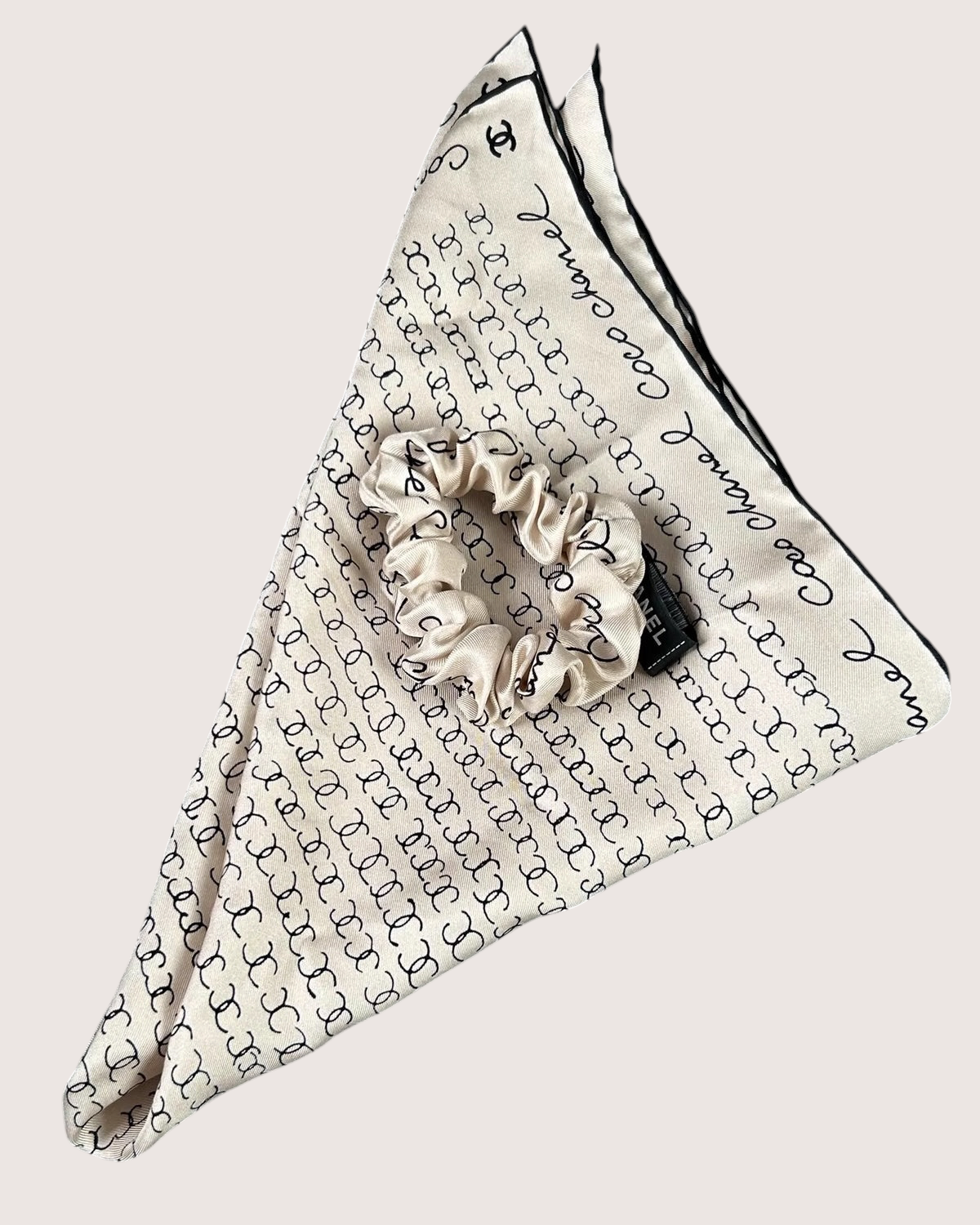 Chanel 22C CC Monogram Logo Silk Hair Accessory - view 5