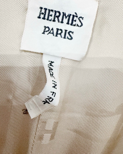 Hermès A-Line Leather Mini Skirt Pink FR 36