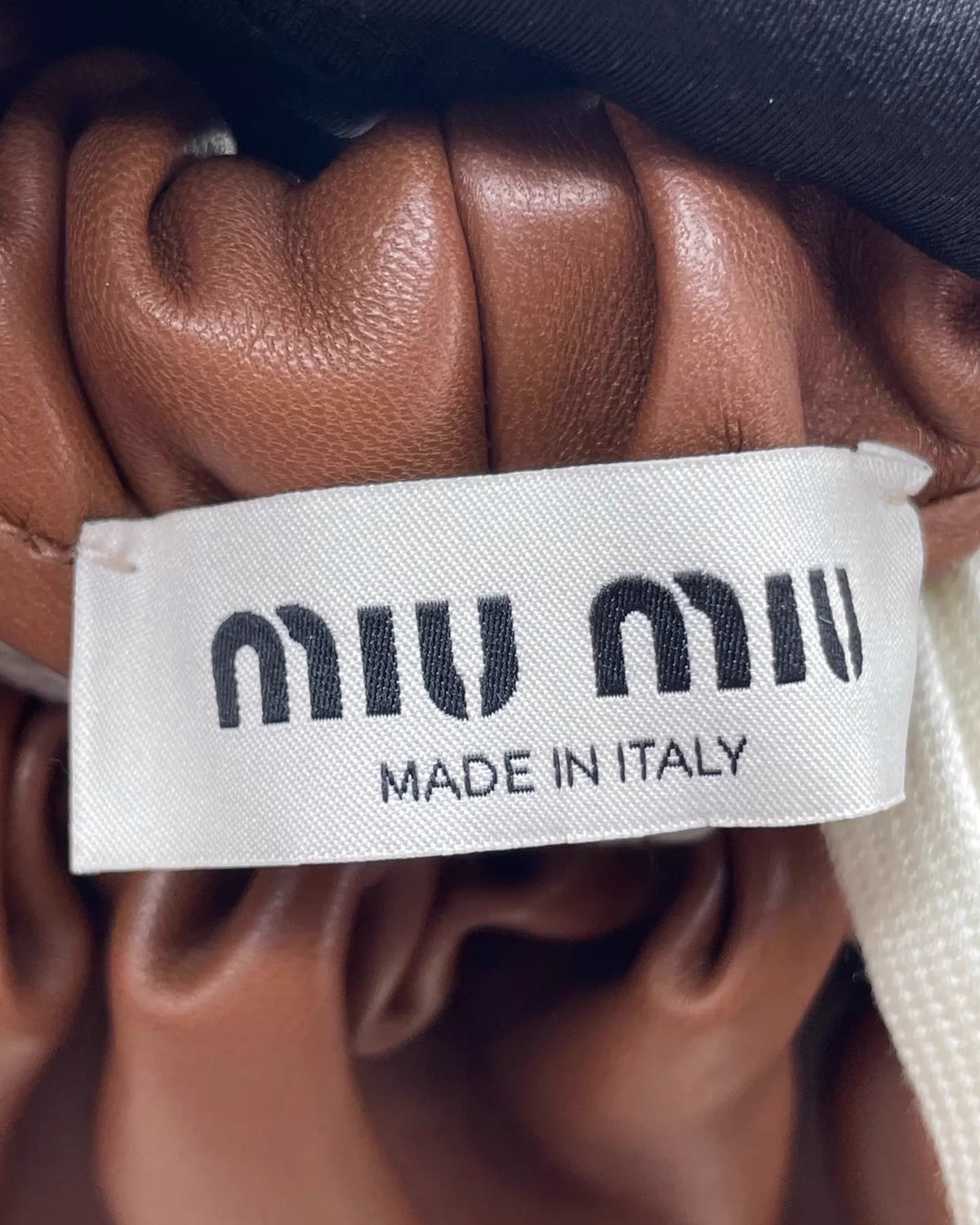 Miu Miu Leather Mini Skirt