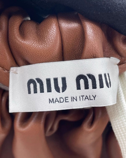 Miu Miu Leather Mini Skirt