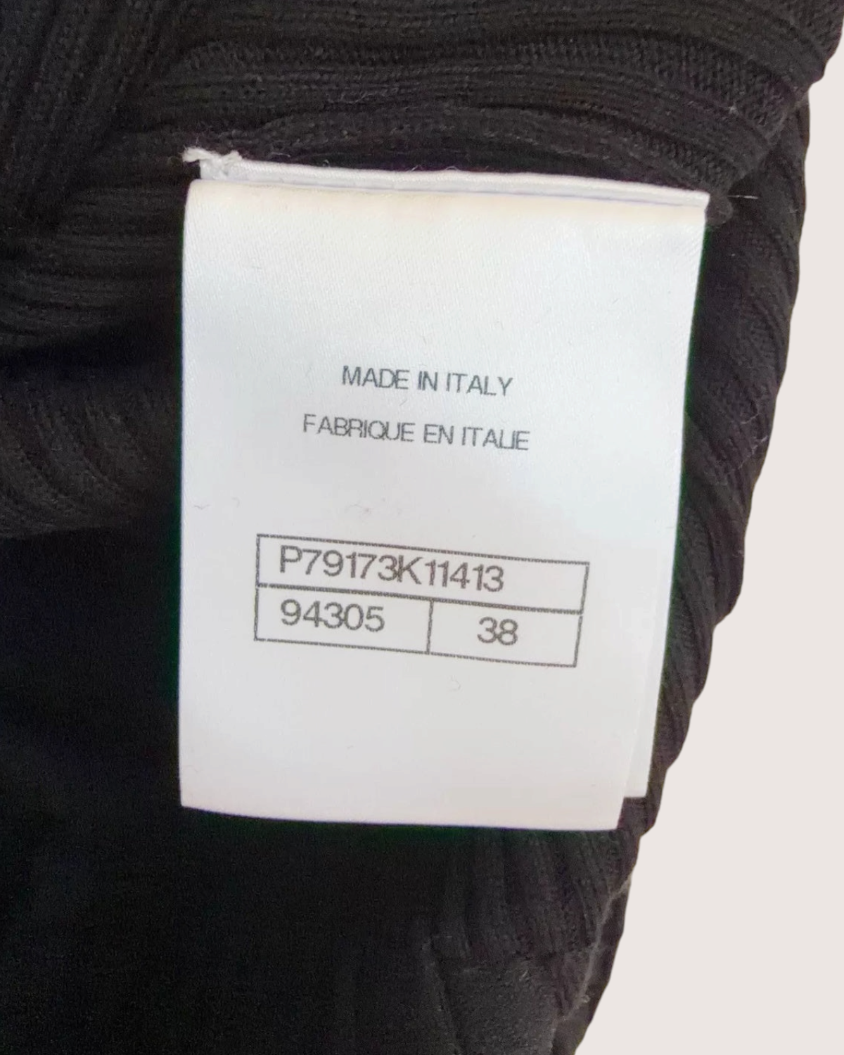 Chanel 25P CC Ribbed Mini Dress Black FR 38