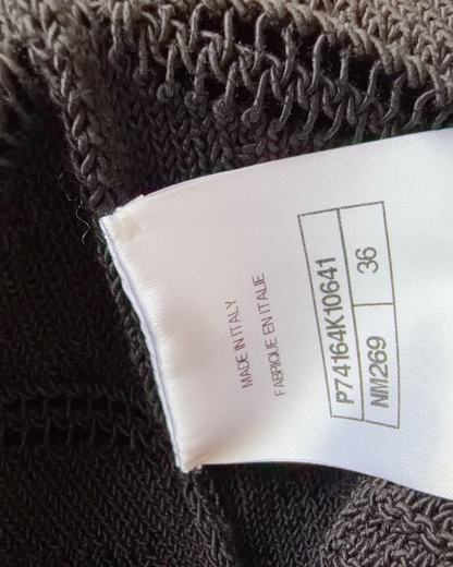 Chanel 23C Openwork Cardigan Black, White FR 36