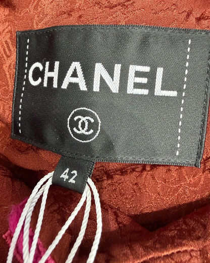 Chanel 24A Tweed Cropped Jacket Pink FR 42