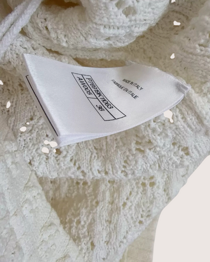 Chanel 24P Sleeveless Mini Dress White FR 36