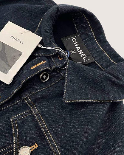 Chanel 25V Denim Jacket Navy FR 42