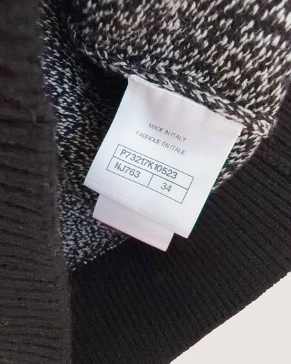 Chanel 22N Coco Neige Logo Zip-Up Cashmere Sweater - view 5