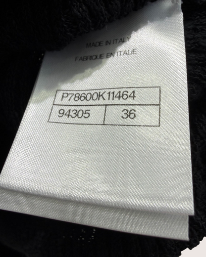 Chanel 25M Coco Beach Long-Sleeve Cardigan Black FR 36
