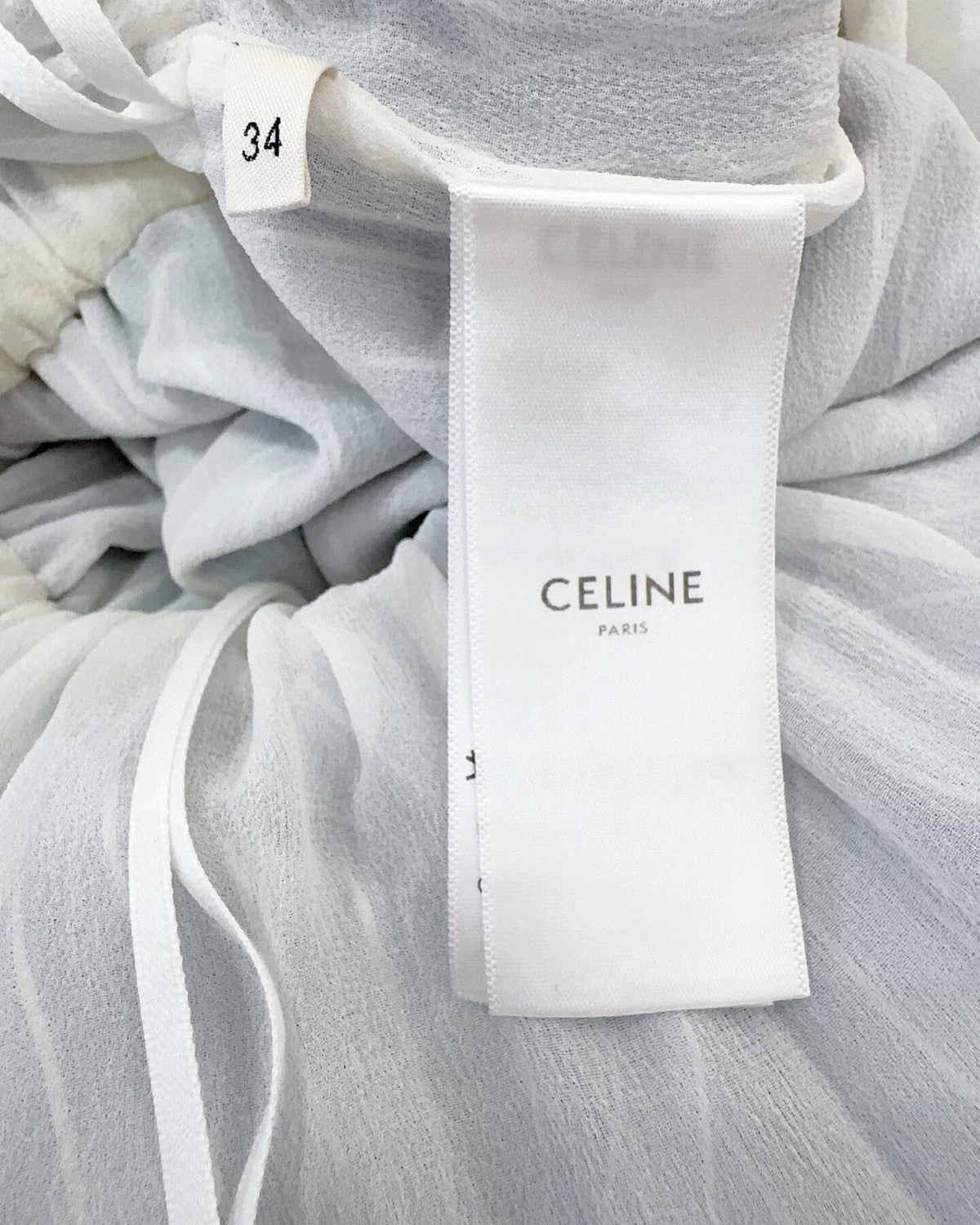 Celine Striped Tiered Mini Dress Blue, White FR 34