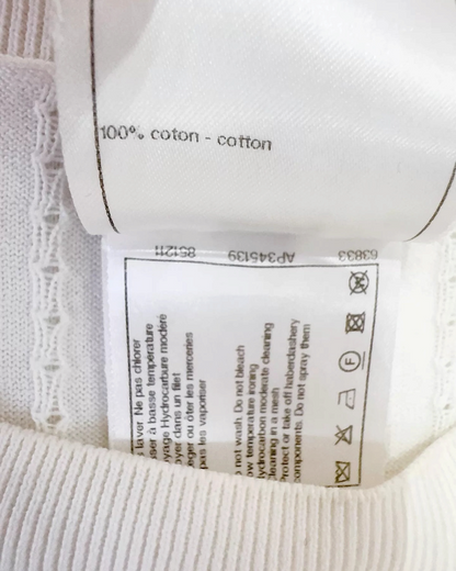 Chanel 22S Short-Sleeve Top White FR 44