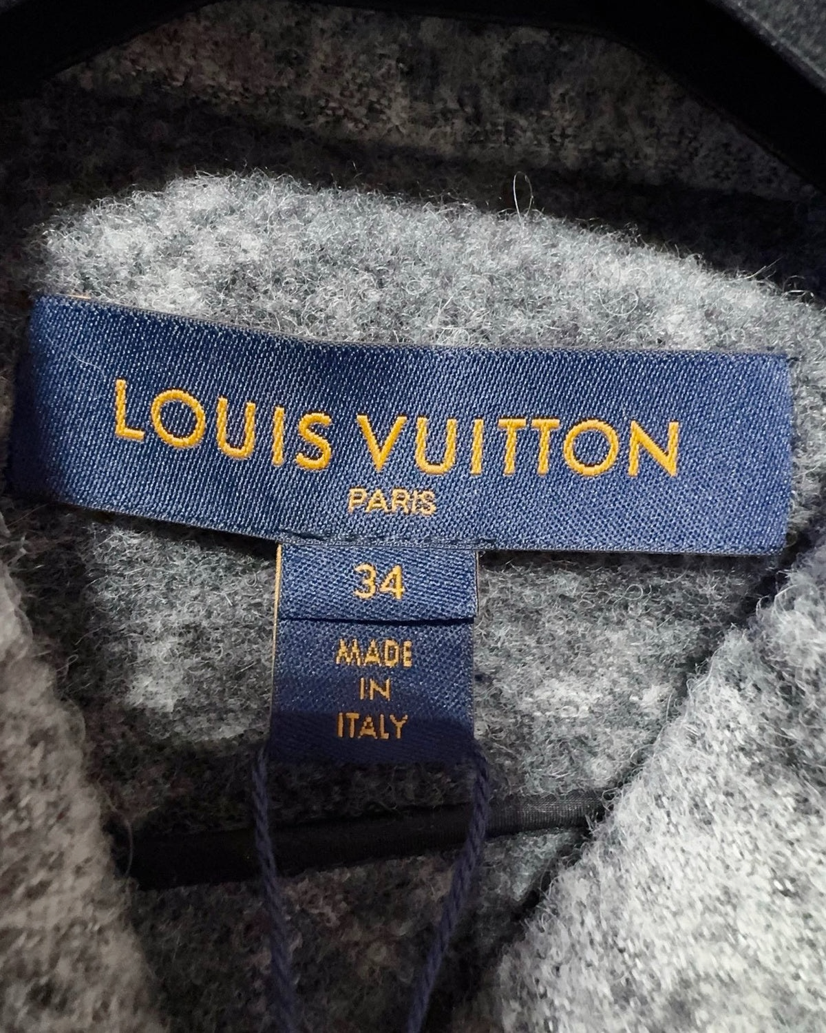 Louis Vuitton Monogram Wool Jacket Grey FR 34