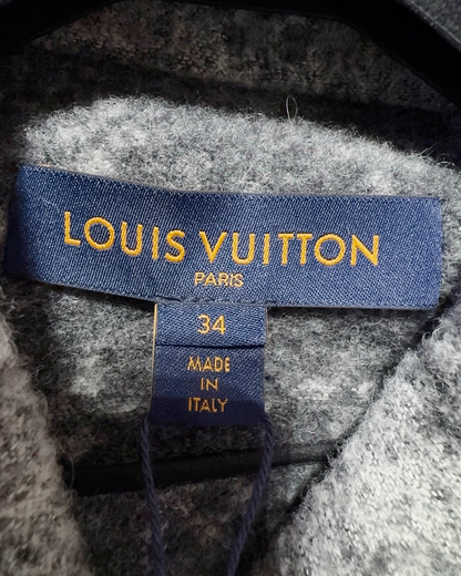 Louis Vuitton Monogram Wool Jacket Grey FR 34