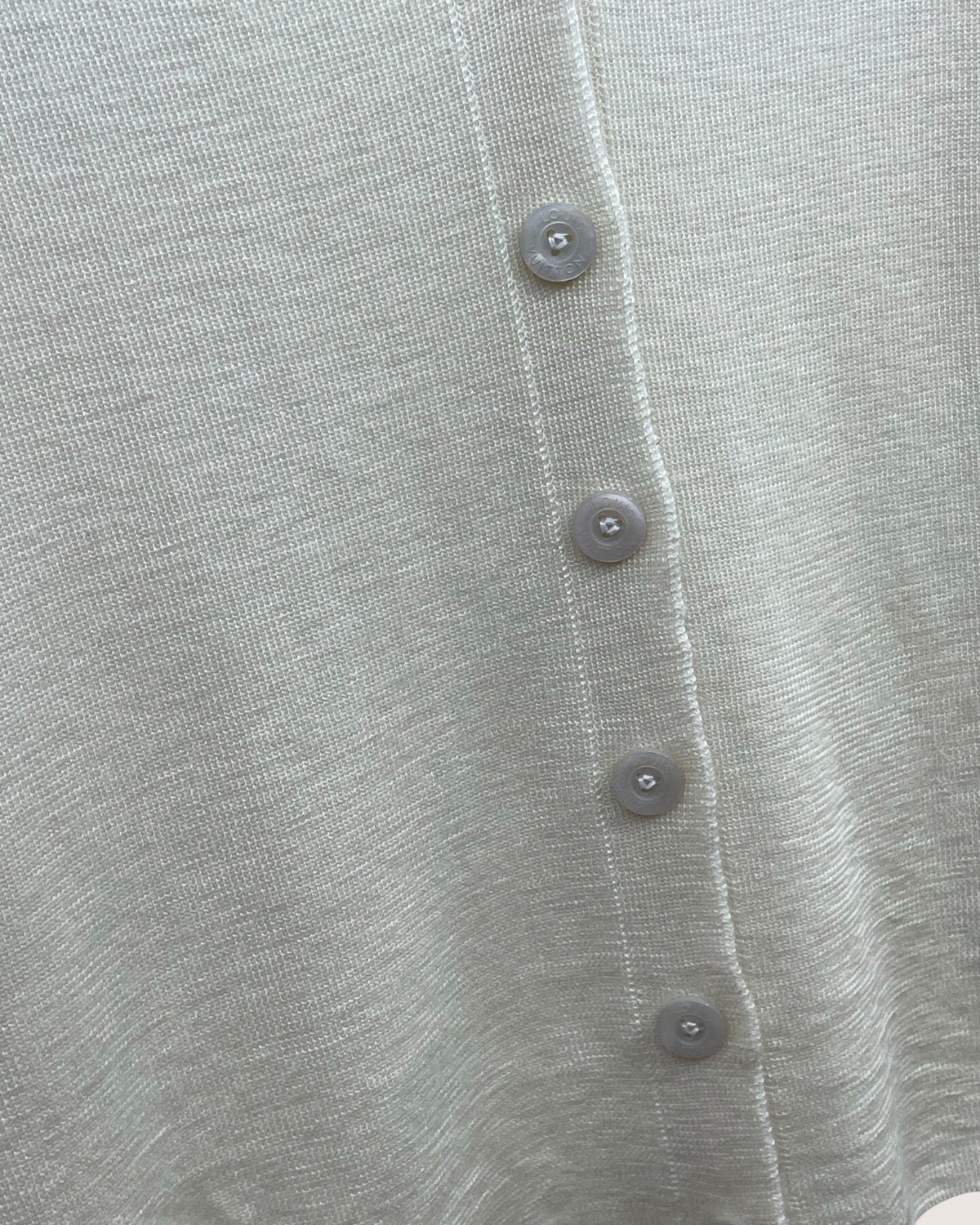 Louis Vuitton Cashmere V-Neck Cardigan White FR 36