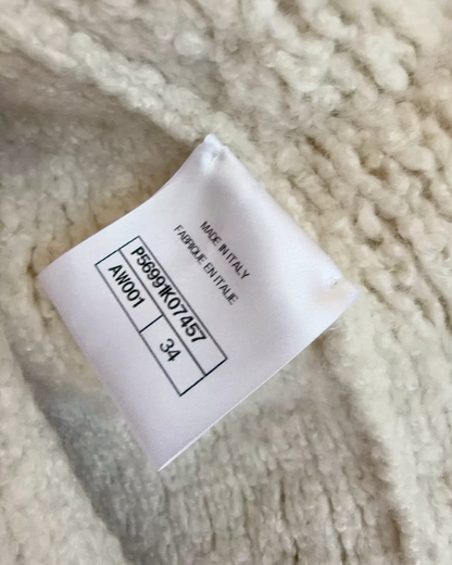 Chanel Wool Openwork Cardigan Beige/Ecru FR 34