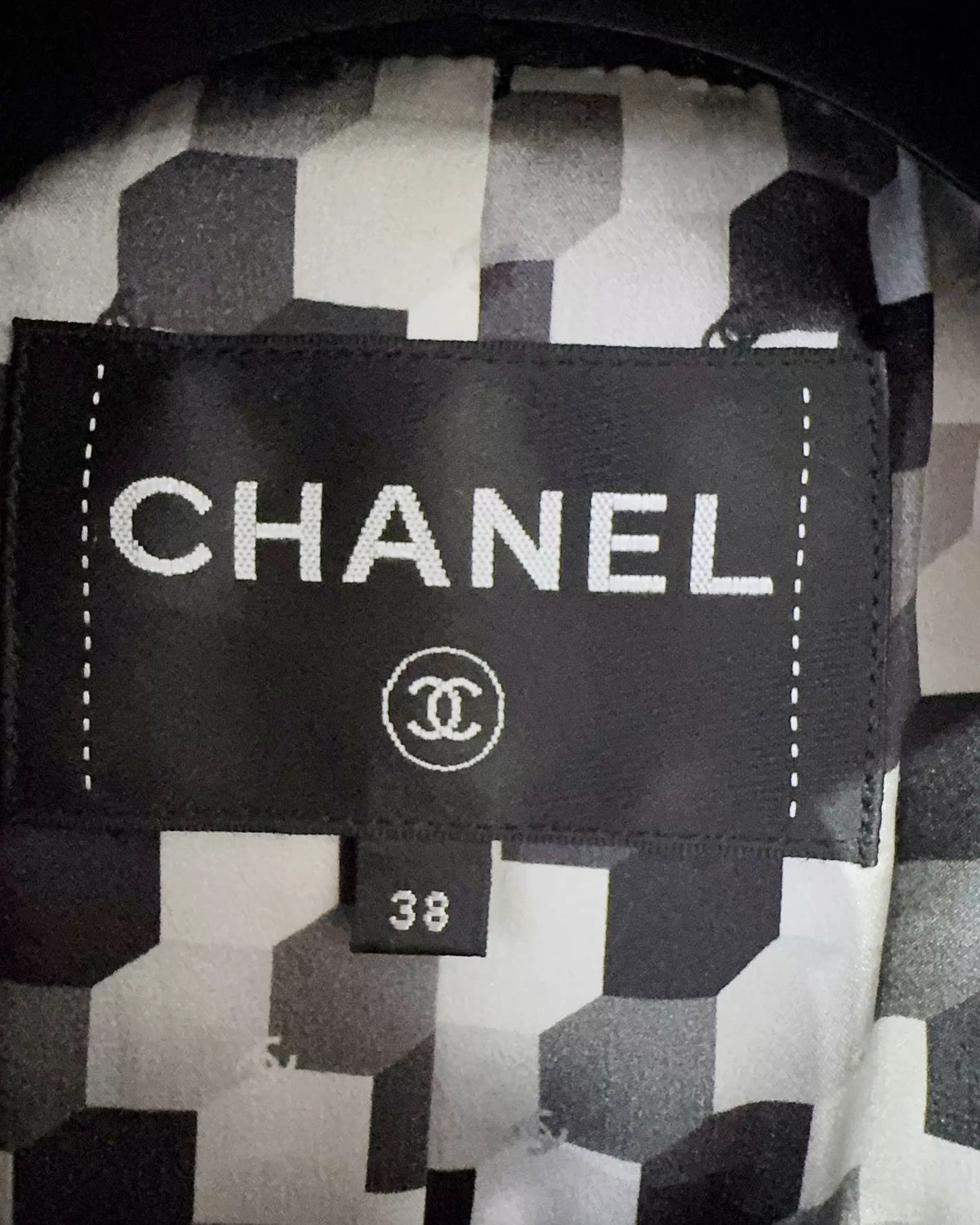 Chanel 21P Tweed Double-Breasted Jacket Black FR 38