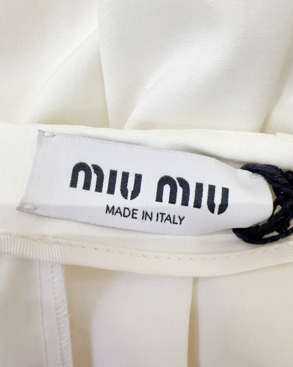 Miu Miu Pleated Striped Mini Skirt White, Red, Navy FR 34