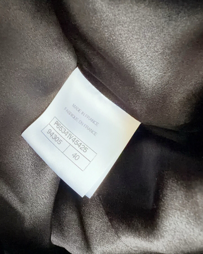 Chanel 20K Double-Breasted Tweed Jacket Black FR 40