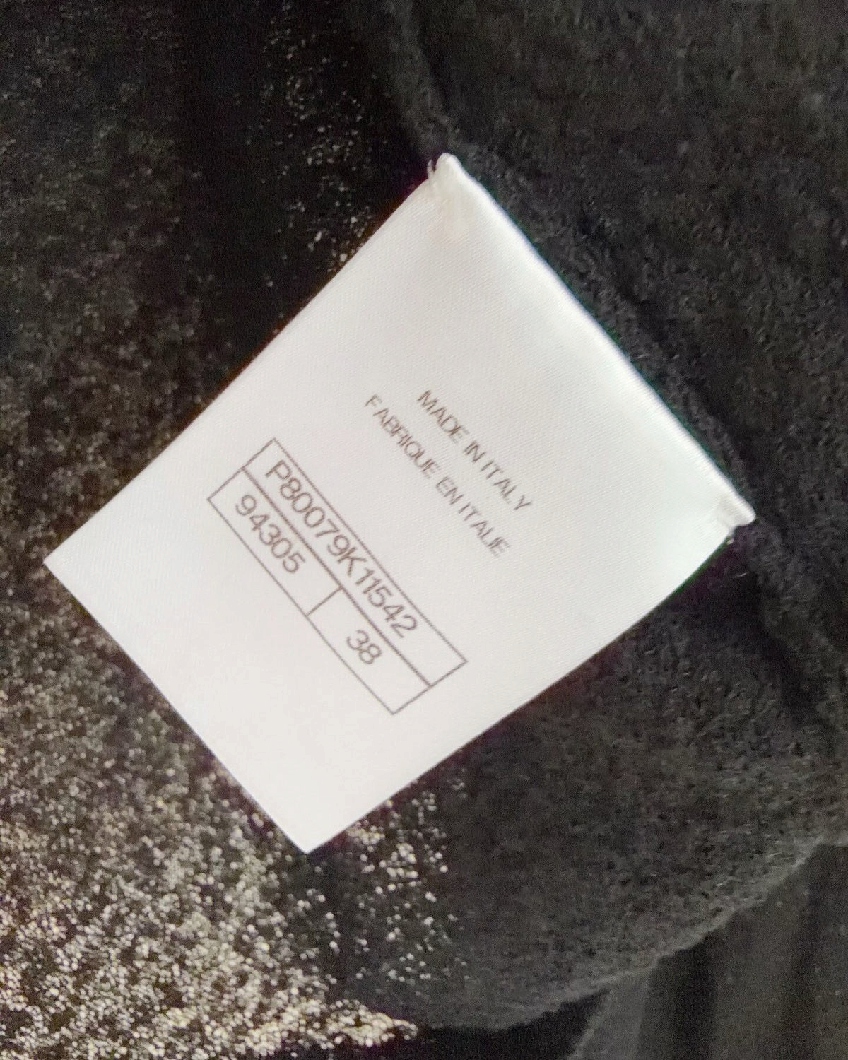 Chanel 25A Ruffle-Trim Cardigan Black FR 38