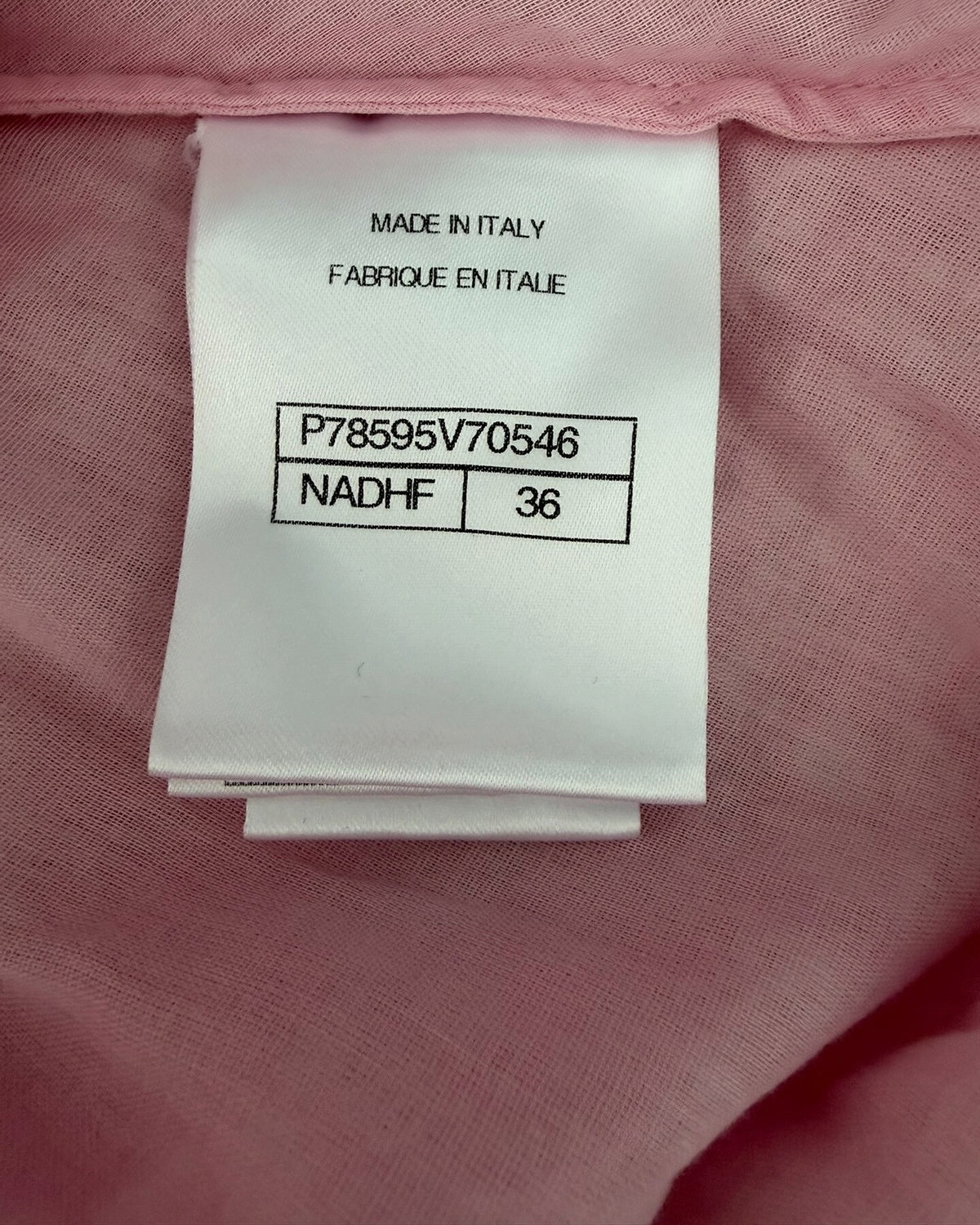 Chanel 25M Coco Beach Tie Top Pink, White FR 36
