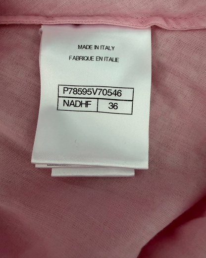 Chanel 25M Coco Beach Tie Top Pink, White FR 36