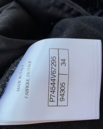 Chanel 23B Denim Flare Jeans Black FR 34
