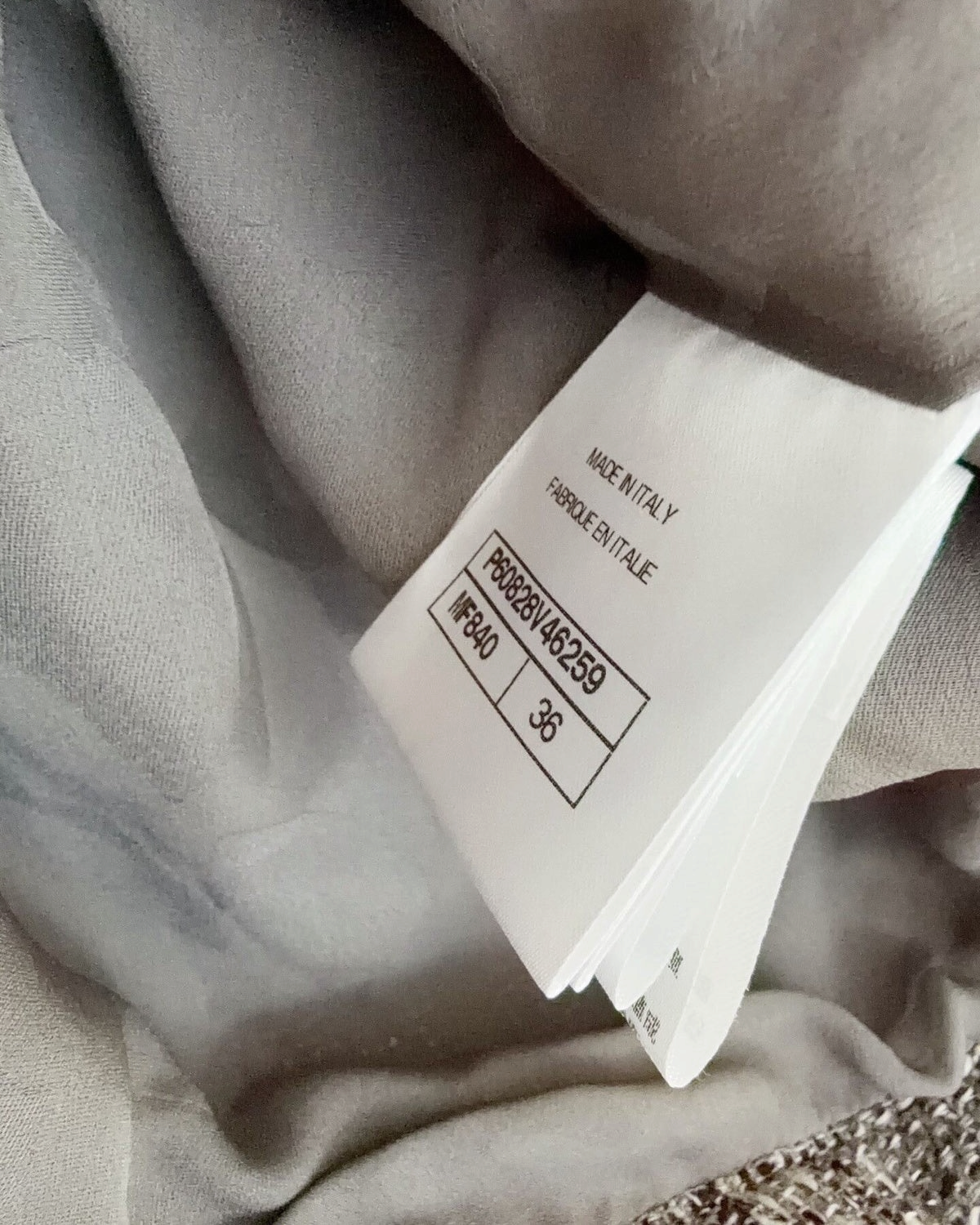 Chanel 19P Ruffled Tweed Jacket Grey, White FR 36