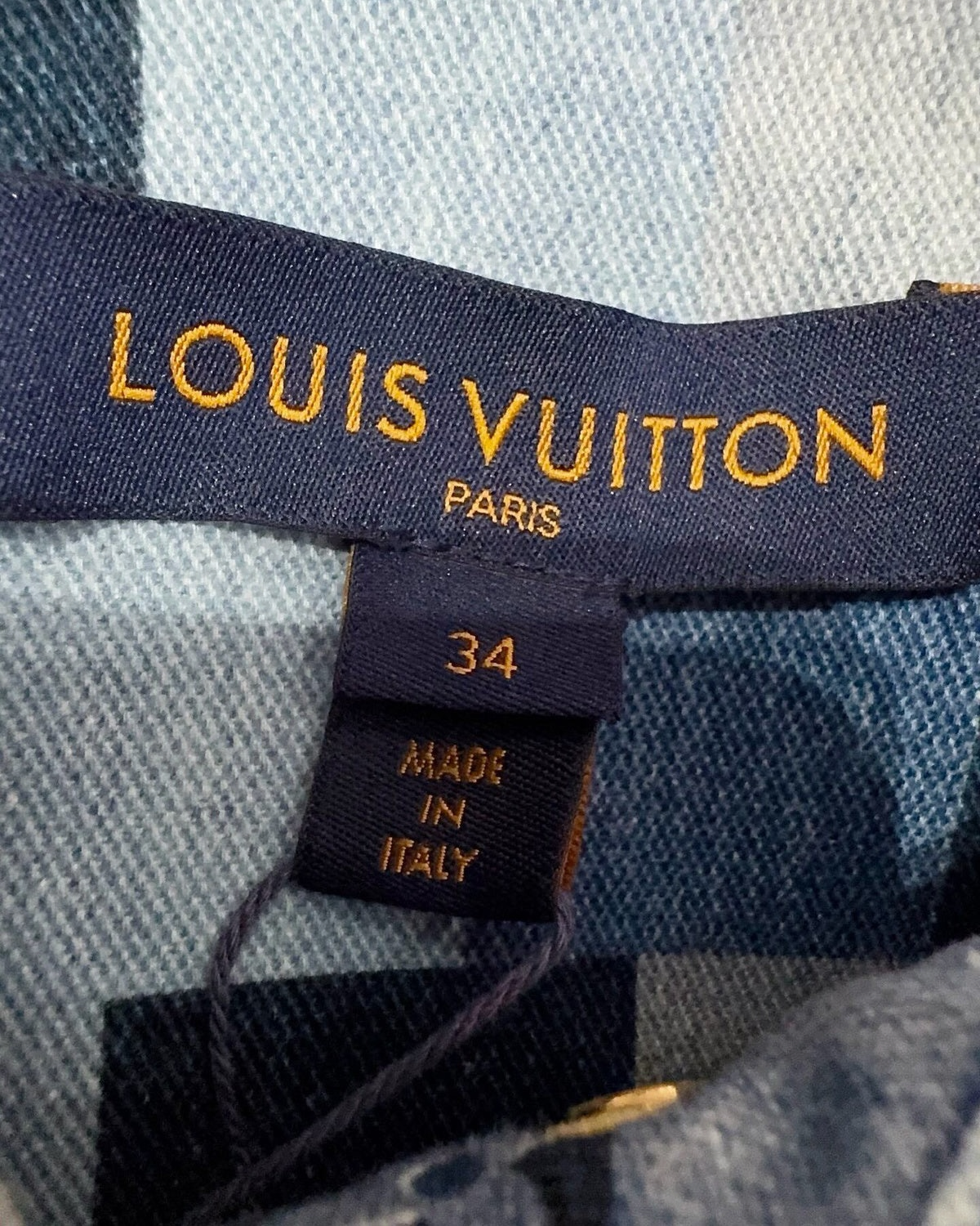 Louis Vuitton Checkerboard Monogram Denim Jacket Blue, Navy FR 34