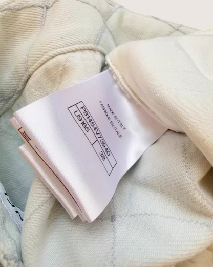Chanel 26M Coco Beach Plaid Jeans Blue, White FR 38