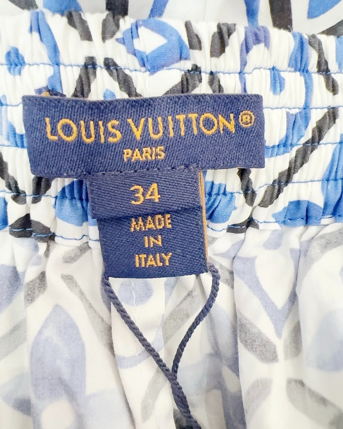 Louis Vuitton Monogram Shorts Blue, White, Black, Multicolor FR 34