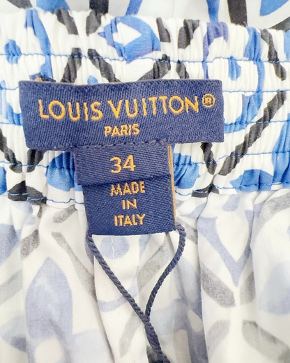 Louis Vuitton Monogram Shorts Blue, White, Black, Multicolor FR 34