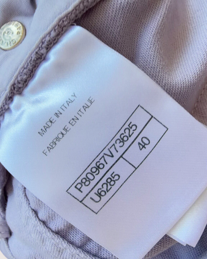 Chanel 26C Wide-Leg Denim Jeans Purple FR 40