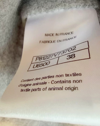 Chanel 26P Cashmere Pocket Cardigan Grey FR 38