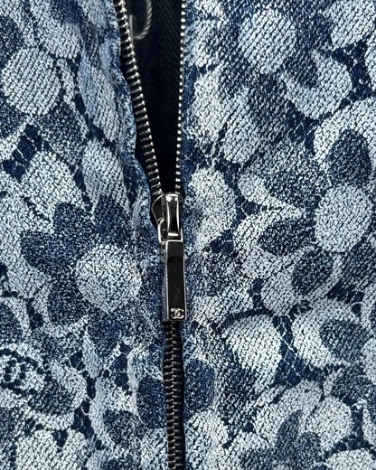 Chanel 24B Denim Logo Jacket - view 5