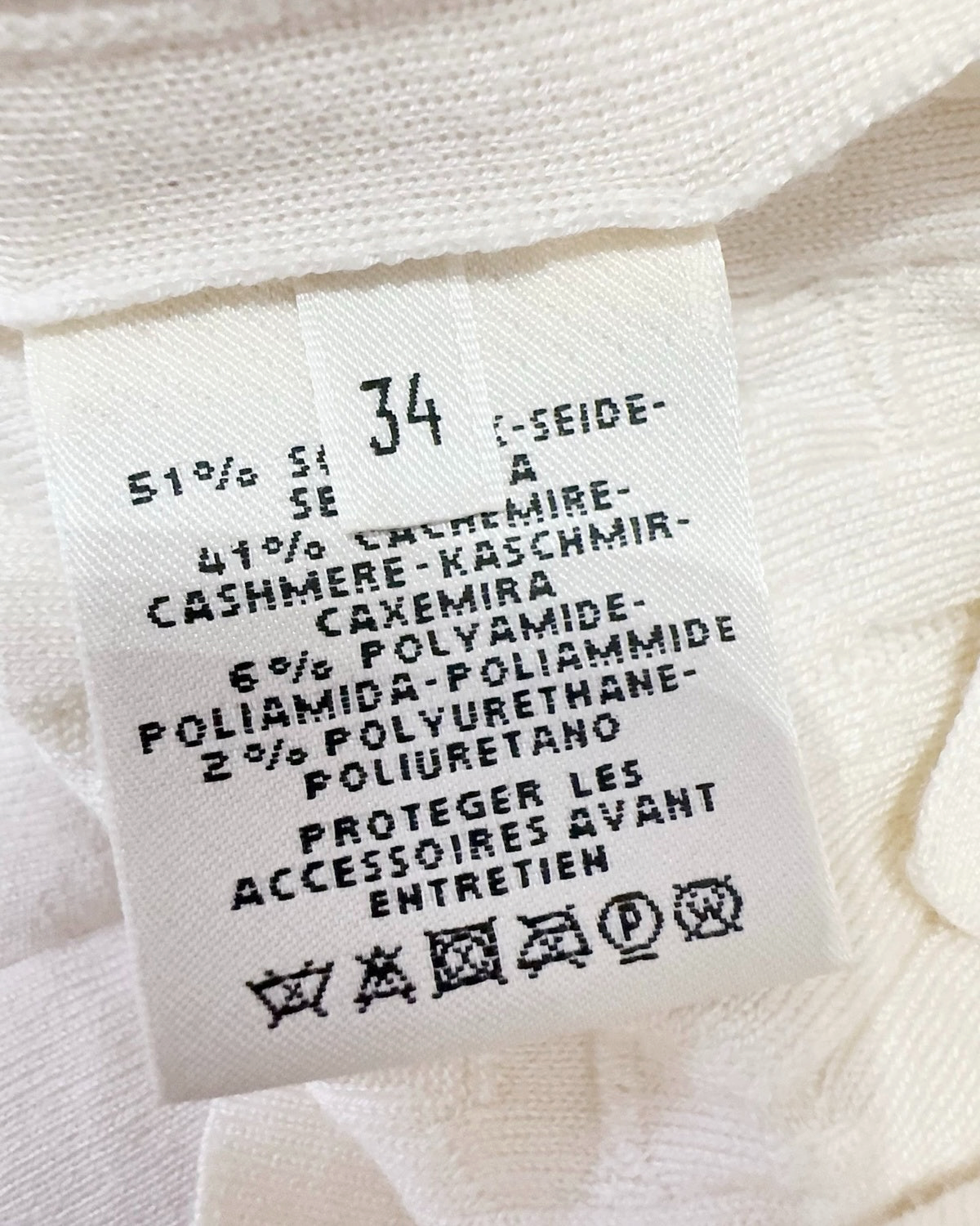 Hermès Chaîne d'Ancre Sweater Beige/Ecru FR 34