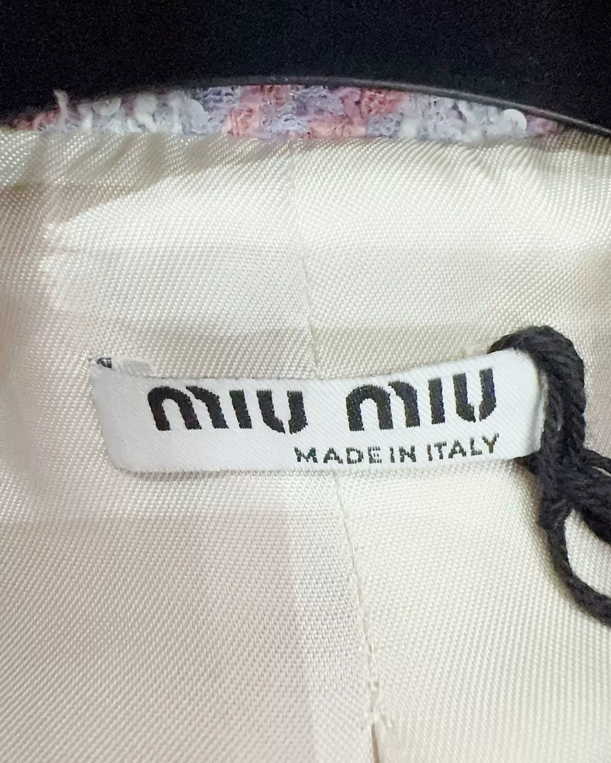 Miu Miu Sequin Tweed Coat Pink, White, Multicolor FR 36