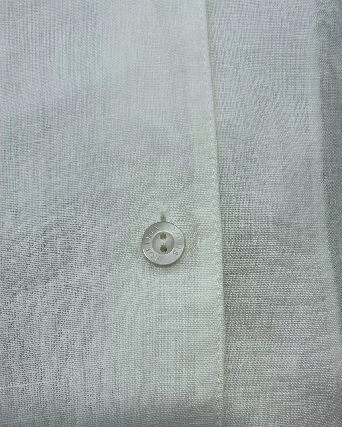Louis Vuitton Embroidered Logo Short-Sleeve Shirt White FR 34