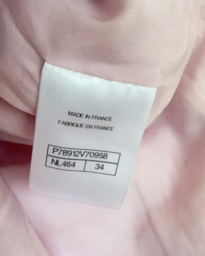 Chanel 25C Checked Tweed Mini Dress Pink, White, Black FR 34