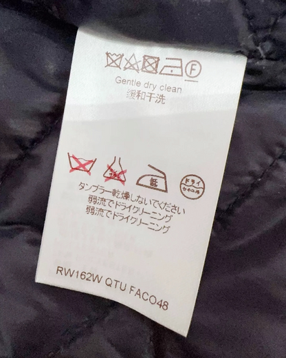 Louis Vuitton Monogram Zip-Up Coat Navy FR 34