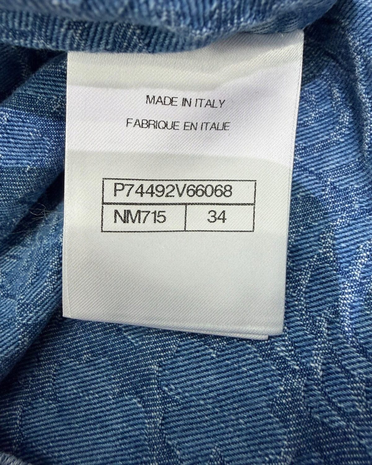 Chanel 23P Camellia Denim Vest Blue FR 34