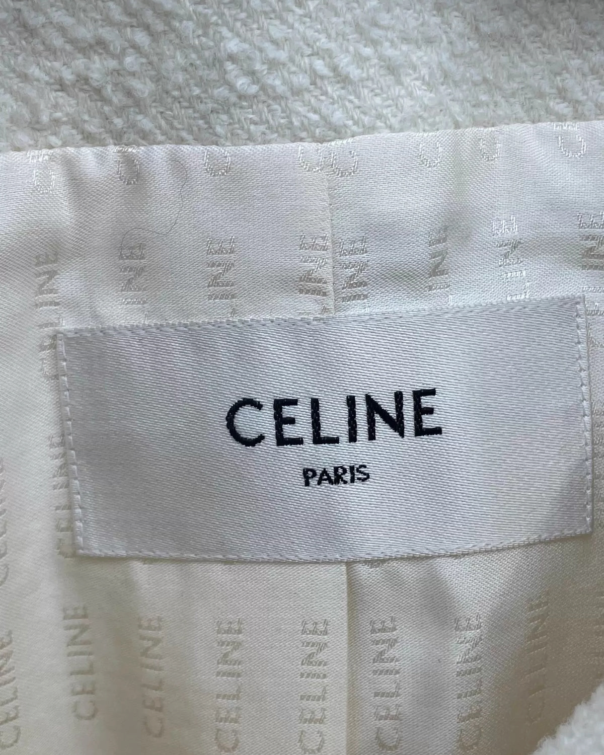 Celine Wool Chasseur Jacket White FR 40