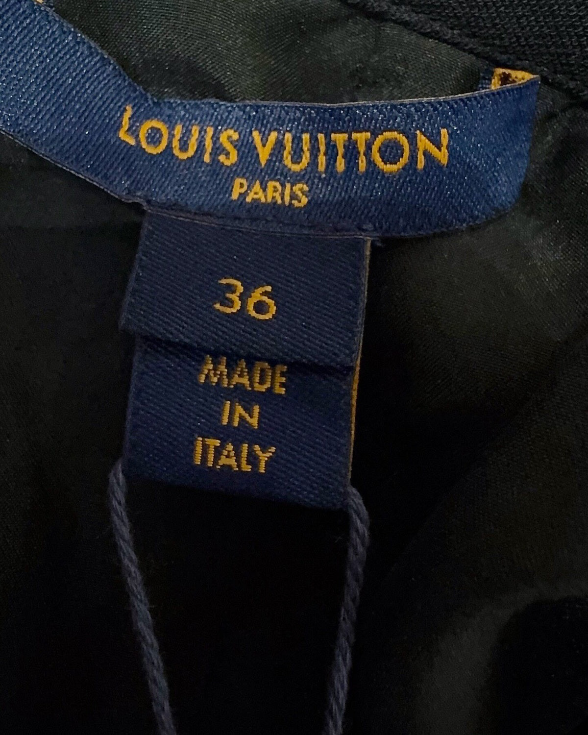 Louis Vuitton Wool Sequin Mini Skirt Navy, Black FR 36