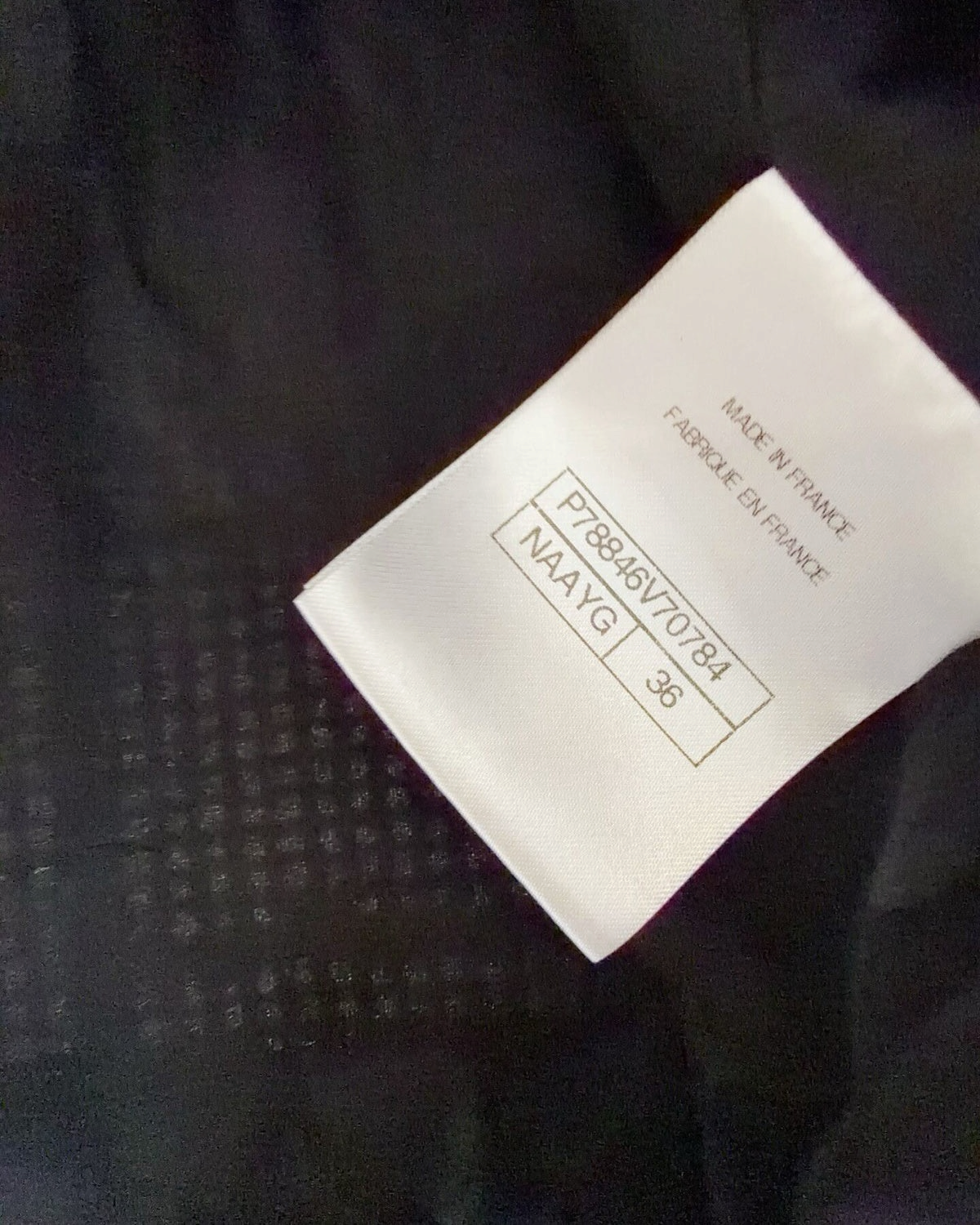 Chanel 25C Tweed Jacket & Skirt Set Black, White, Multicolor FR 36