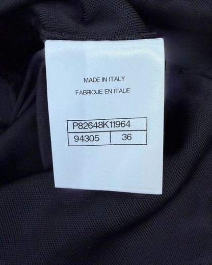 Chanel 26A Lace Strappy Mini Dress Black FR 36