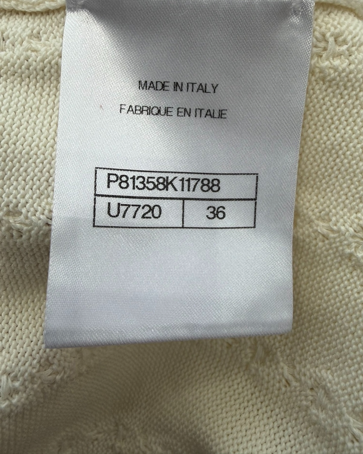 Chanel 26P Crochet Mini Dress Beige/Ecru, Black FR 36