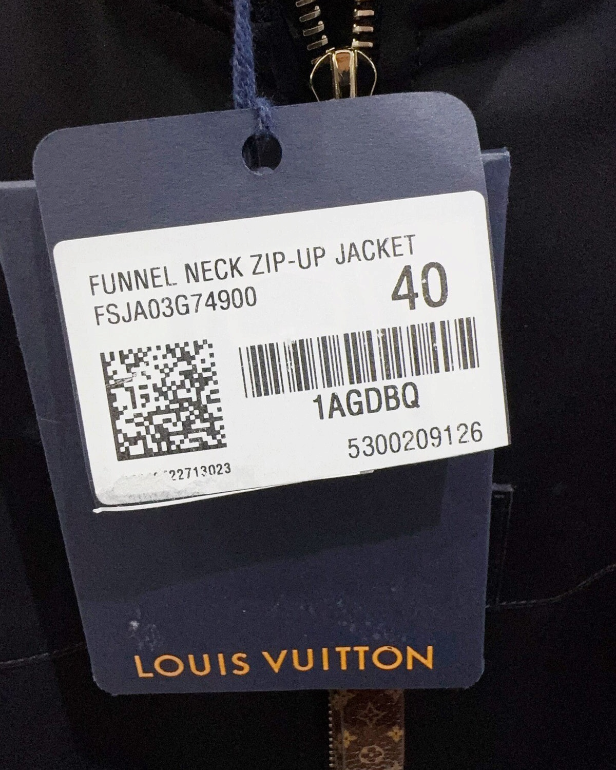 Louis Vuitton Monogram Track Jacket Black, White FR 40