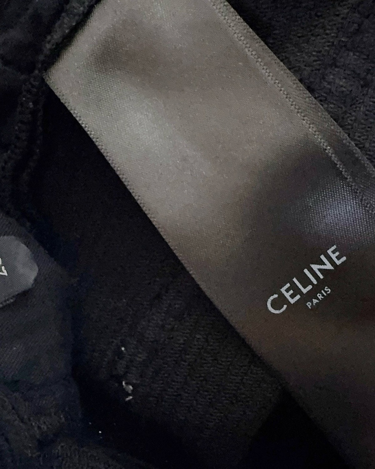 Celine Corduroy Wide-Leg Trousers Black