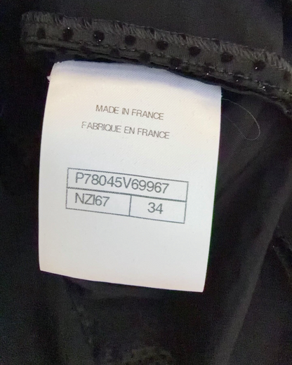 Chanel 24B CC Polka-Dot Shirt Black FR 34