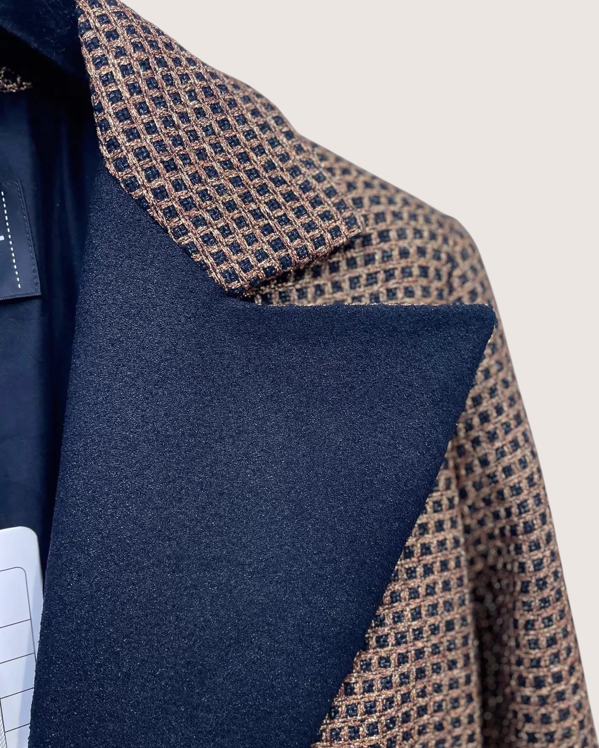 Chanel 24C Plaid Belted Trench Coat Brown, Black FR 34
