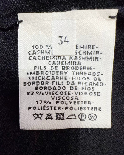 Hermès Star-Motif Knit Dress Black, White, Beige/Ecru FR 34